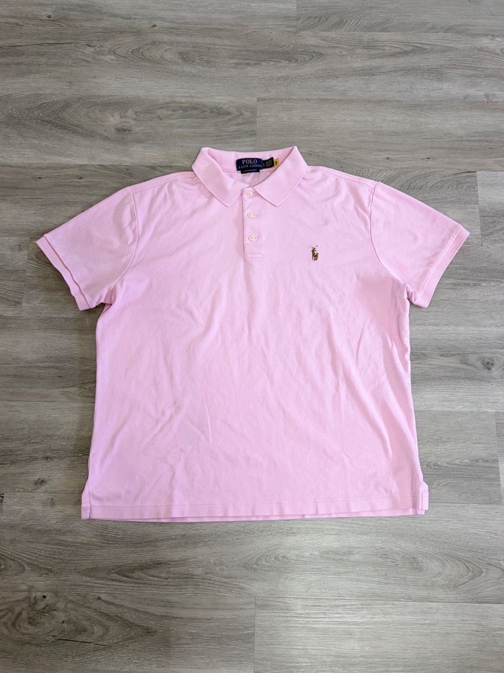 Ralph Lauren Light Pink Polo Shirt with Embroidered Pony